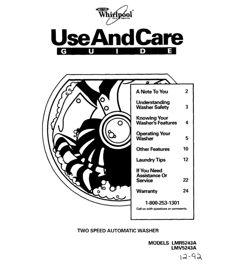 Whirlpool LMR5243A Use and care guide