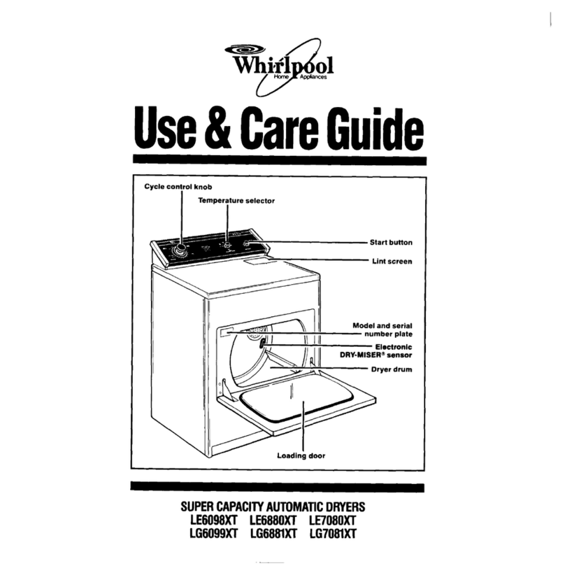 Whirlpool LE6098XT Use & care guide