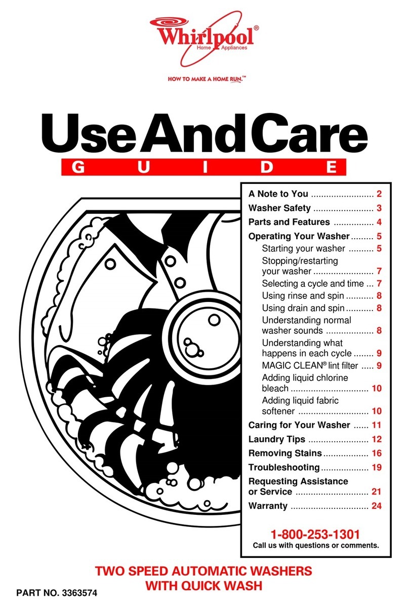 Whirlpool LXR9245EQ0 Use and care guide
