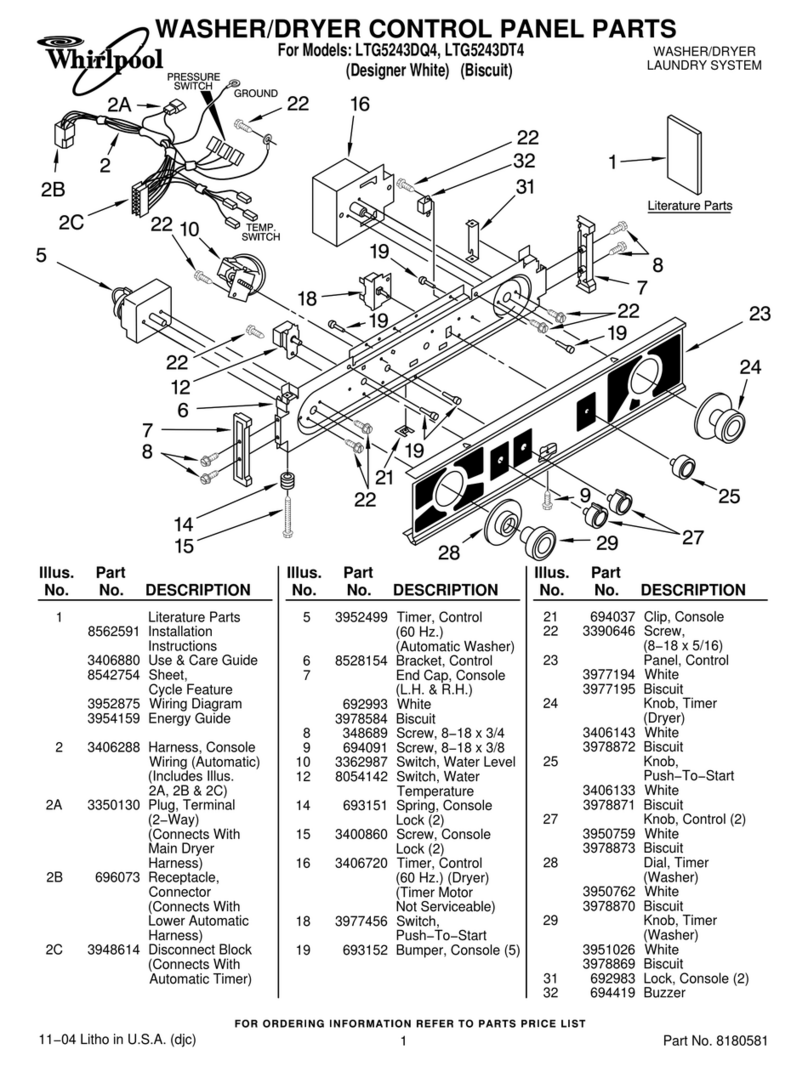 Whirlpool LTG5243DQ4 Use and maintenance manual