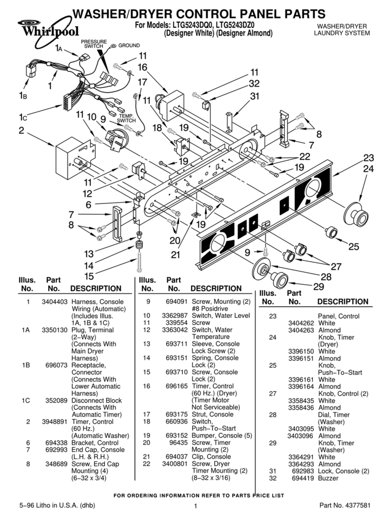 Whirlpool LTG5243DQ0 Use and maintenance manual Whirlpool LTG5243DQ0 Use and maintenance manual