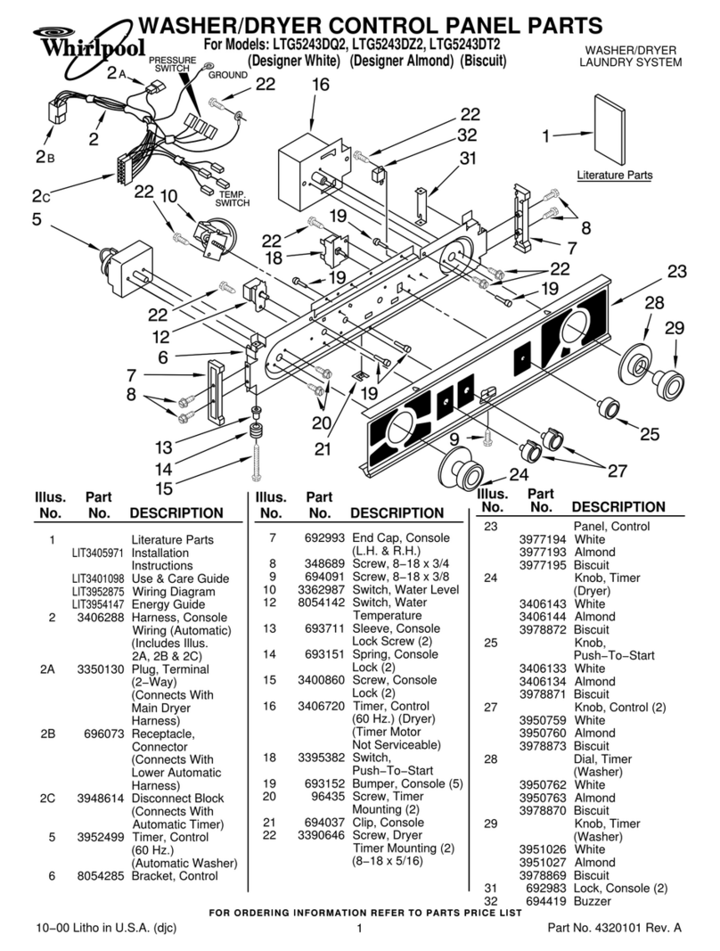 Whirlpool LTG5243DQ2 Use and maintenance manual