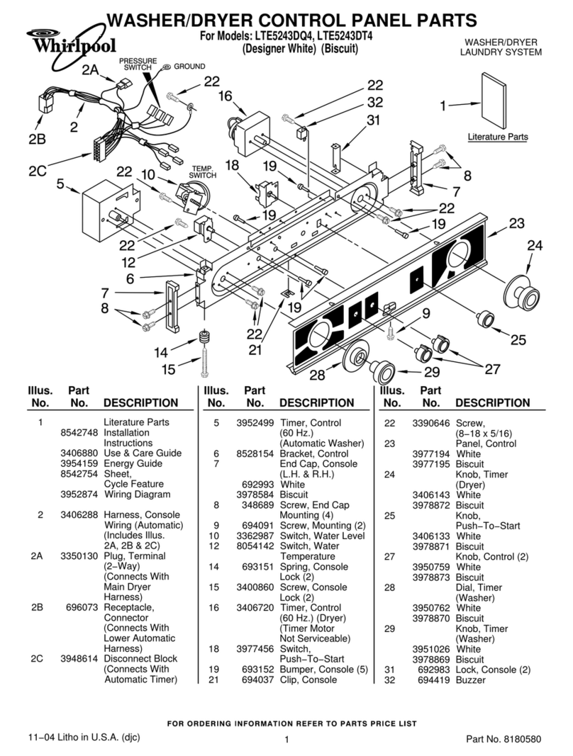 Whirlpool LTE5243DQ4 Use and maintenance manual