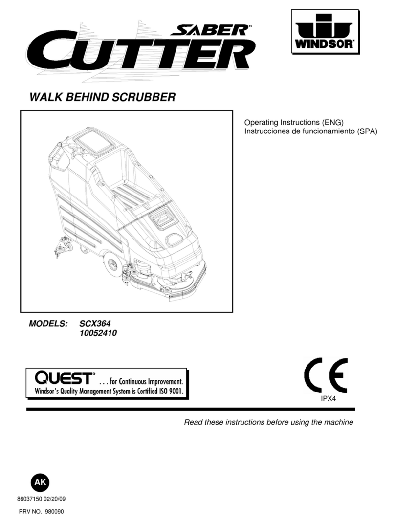 Windsor Walk Behind Scrubber 10052410 User manual
