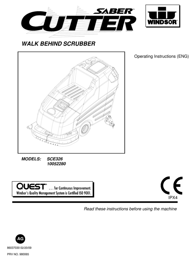 Windsor Walk Behind Scrubber 10052280 User manual