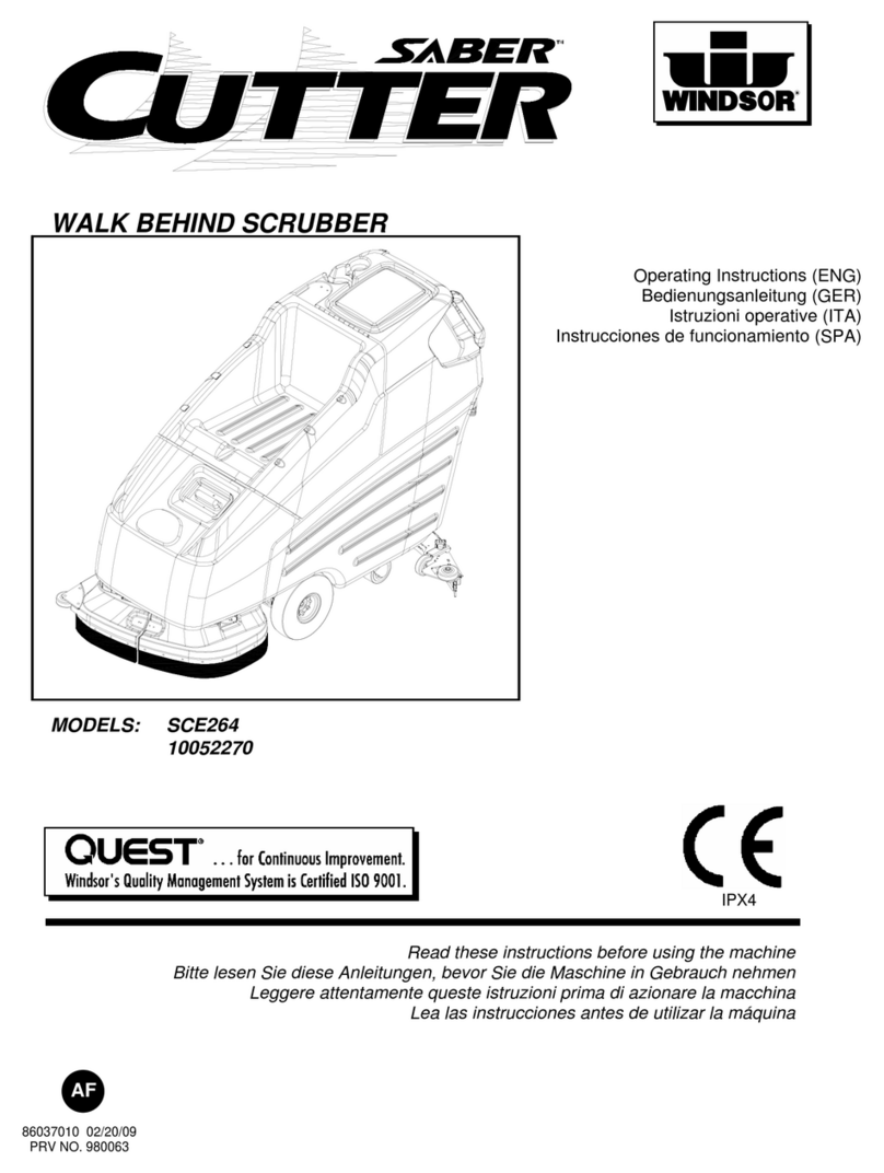 Windsor Walk Behind Scrubber 10052270 User manual