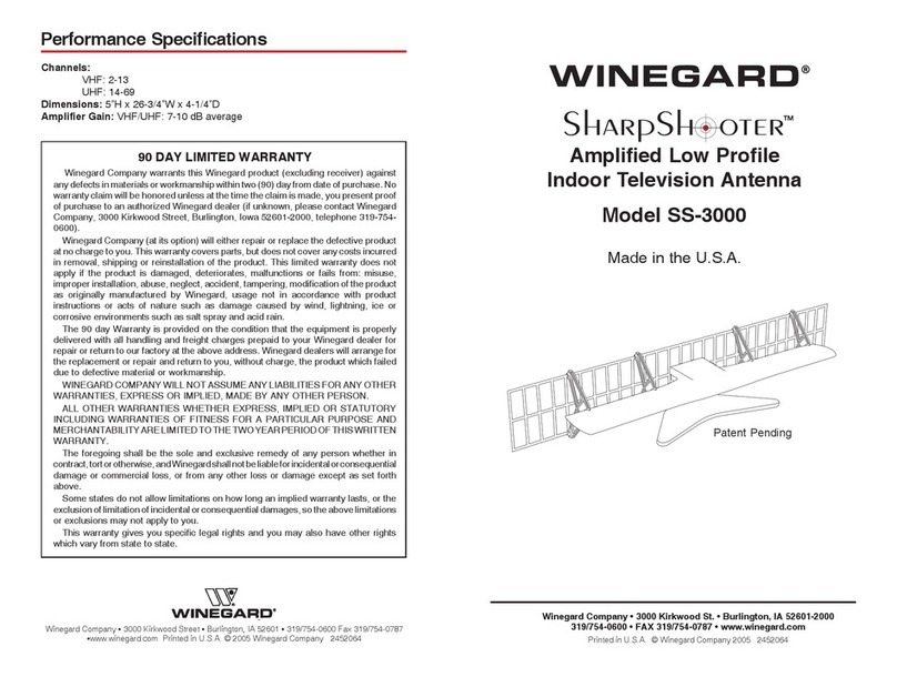 Winegard SharpShooter SS-3000 User manual