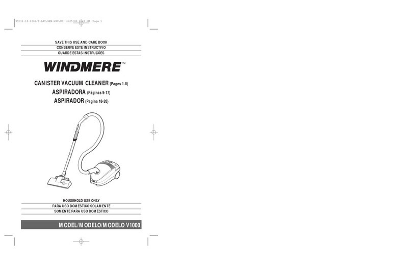 Windmere V1000 use and care manual
