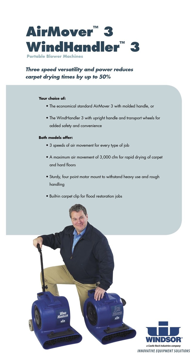 Windsor Portable Blower Machine AirMover 3 User manual