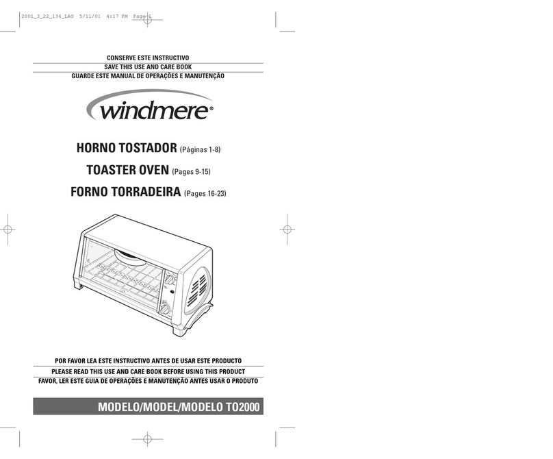 Windmere TO2000 User manual