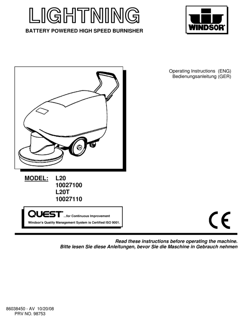 Windsor Lightning Battery Burnisher 10027100 User manual