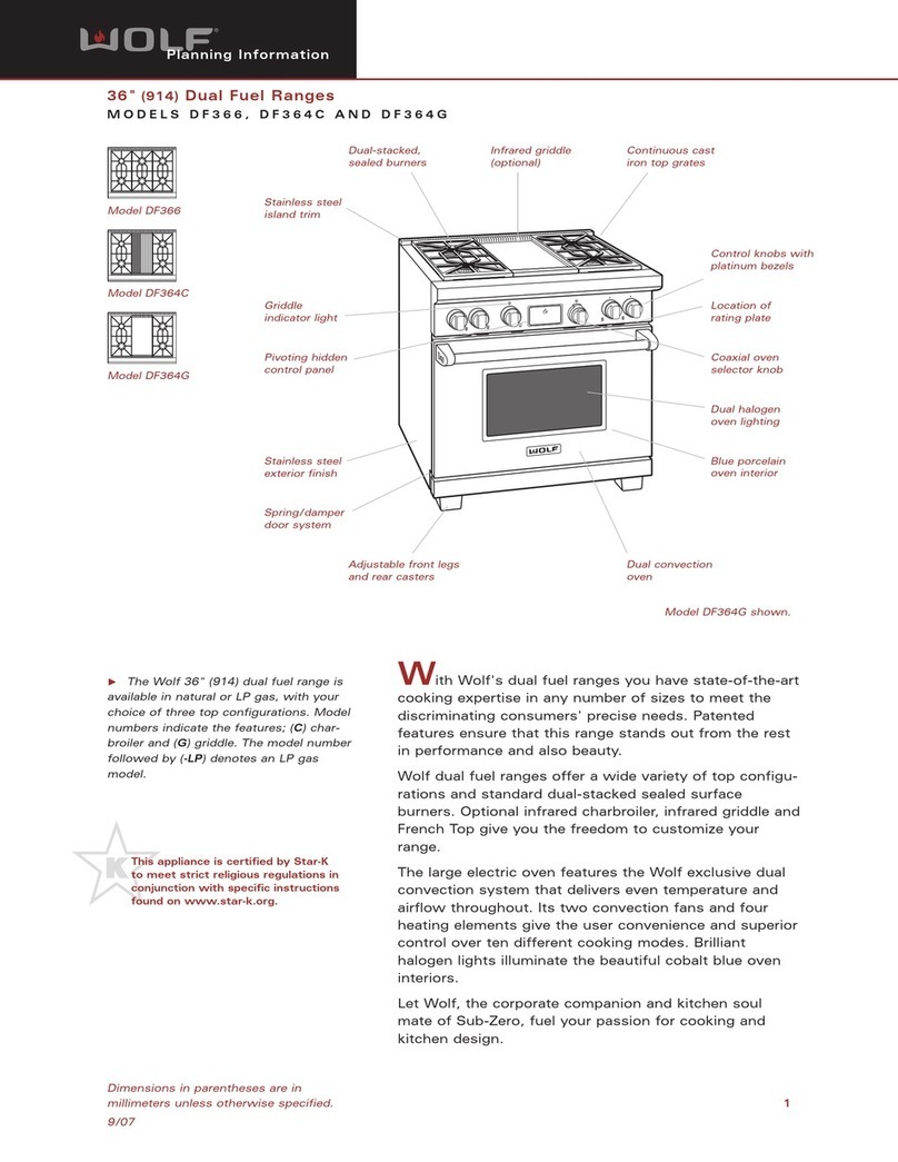 Wolf DF364C User manual