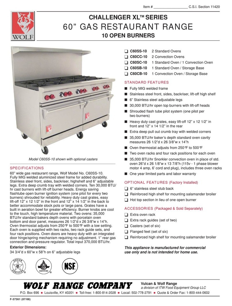 Wolf C60CB-10 User manual