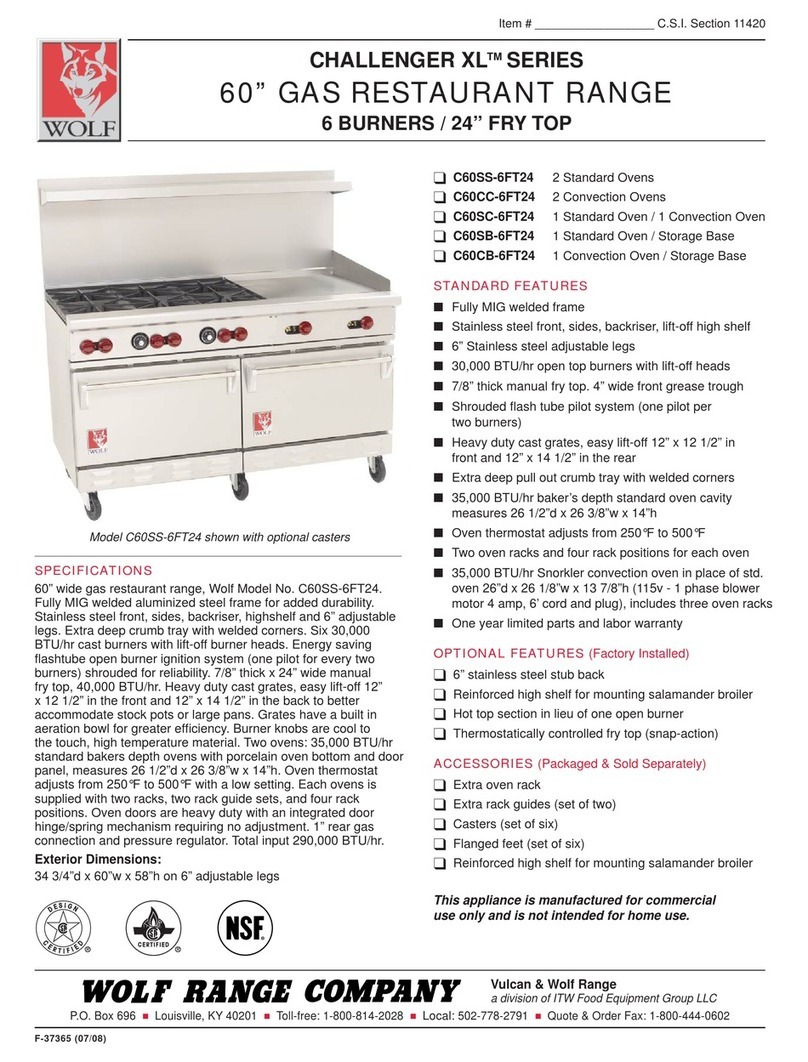 Wolf C60CB-6FT24 Specifications