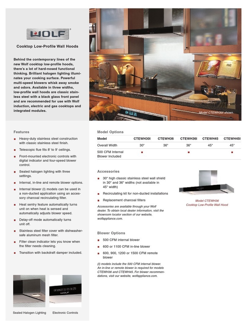 Wolf CTEWH30I Specifications Wolf CTEWH30I Specifications