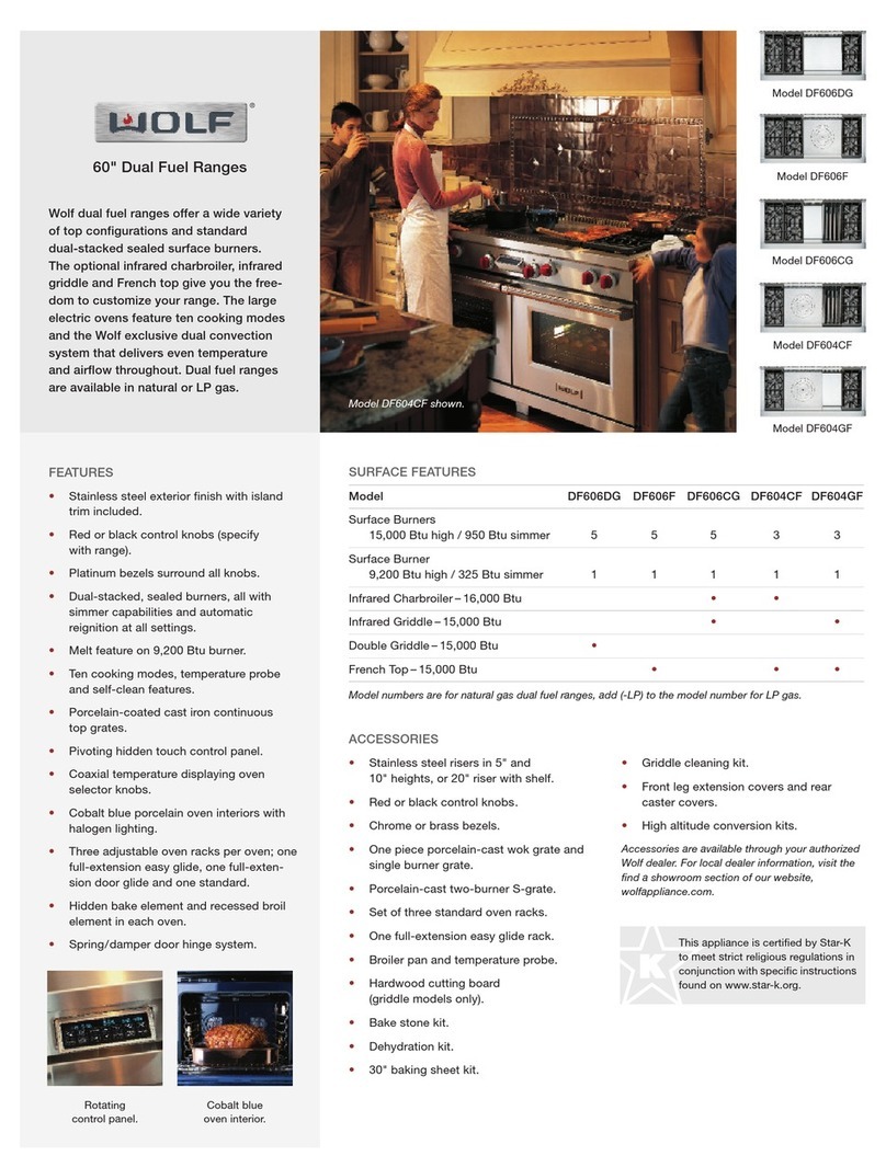 Wolf DF604CF User manual