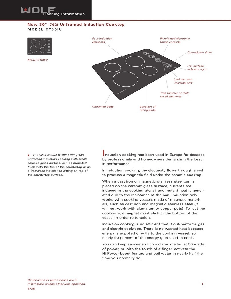 Wolf CT30IU Specification sheet
