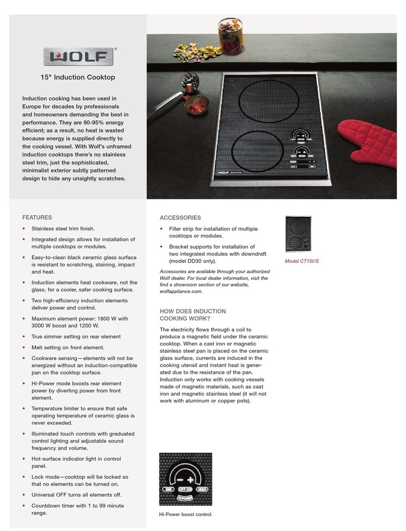 Wolf CT15I/S Specification sheet