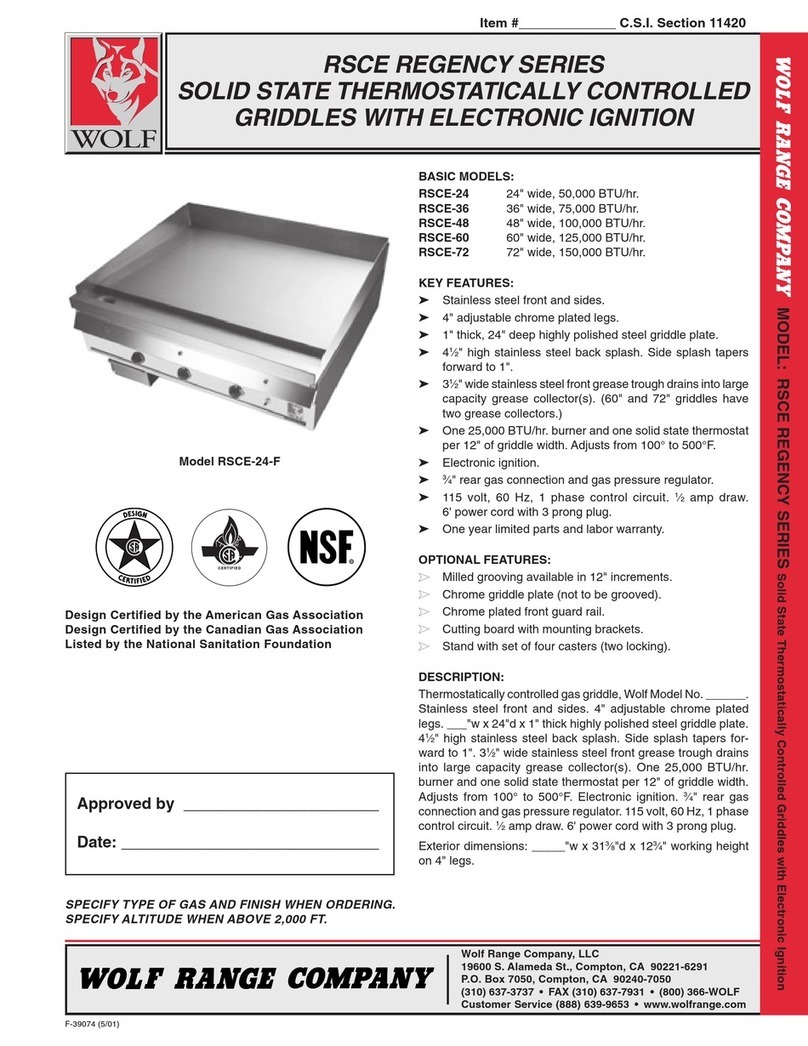 Wolf RSCE-24 User manual