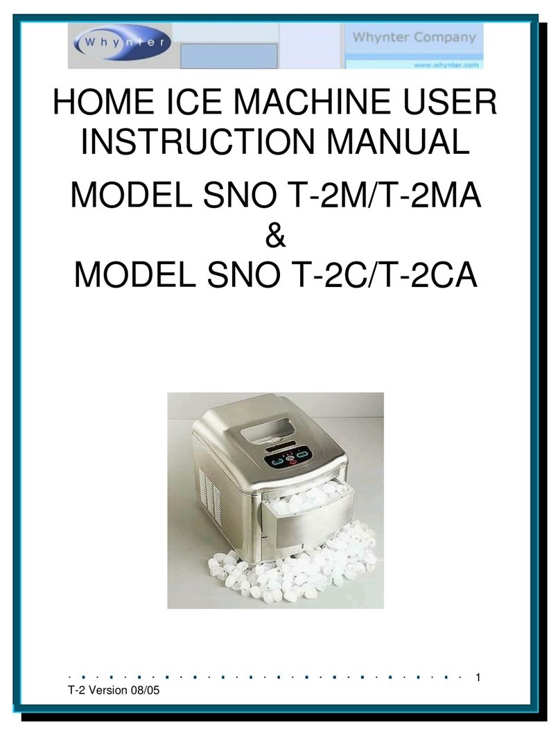 Whynter SNO T-2C/T-2CA User manual