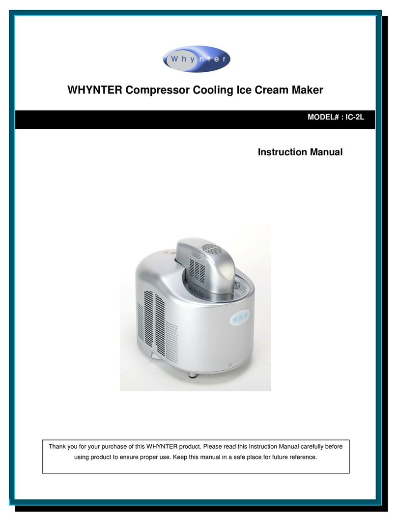 Whynter 2 Quart IC-2L instruction manual