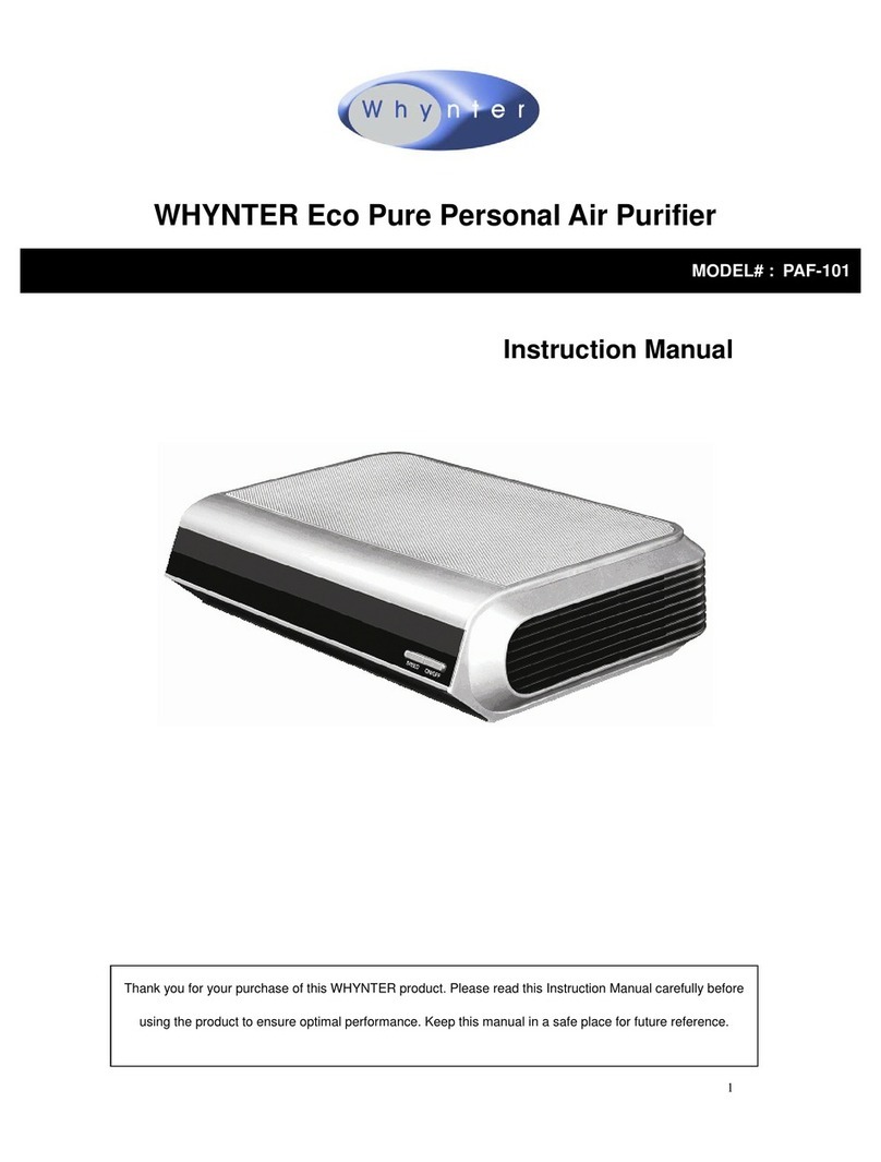 Whynter PAF-101 instruction manual