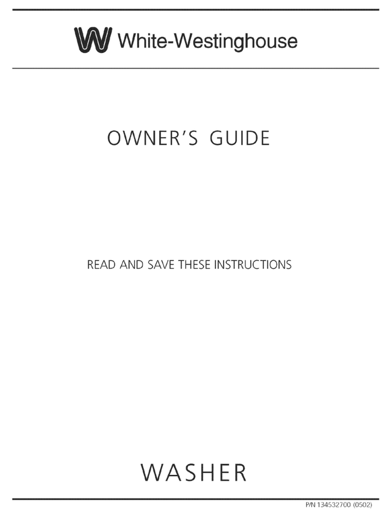 White-Westinghouse Washer User manual