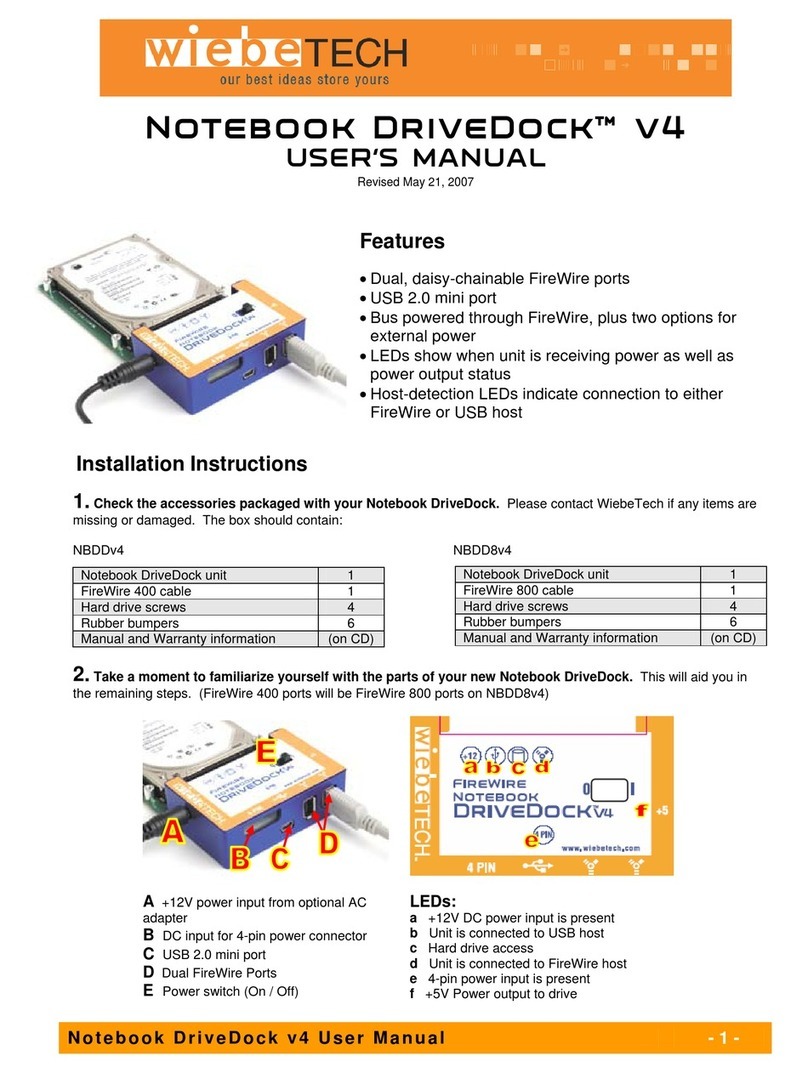 WiebeTech Notebook DriveDock NBDDv4 user manual
