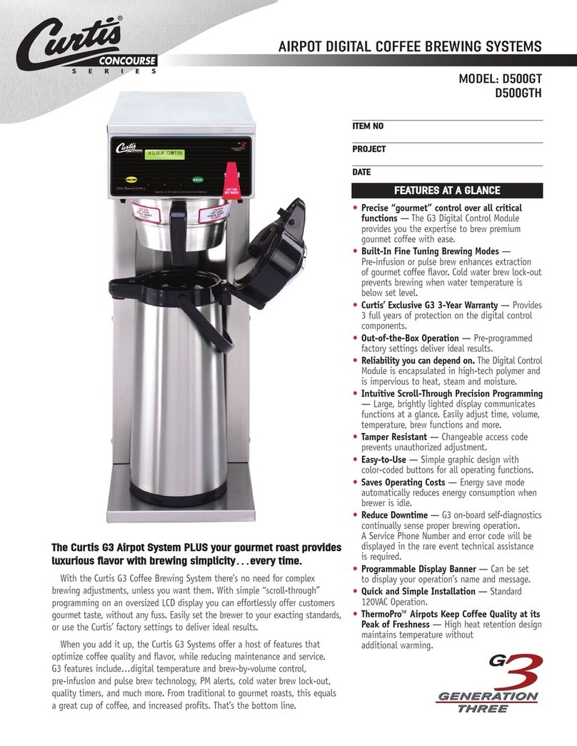 Curtis D500GTH User manual