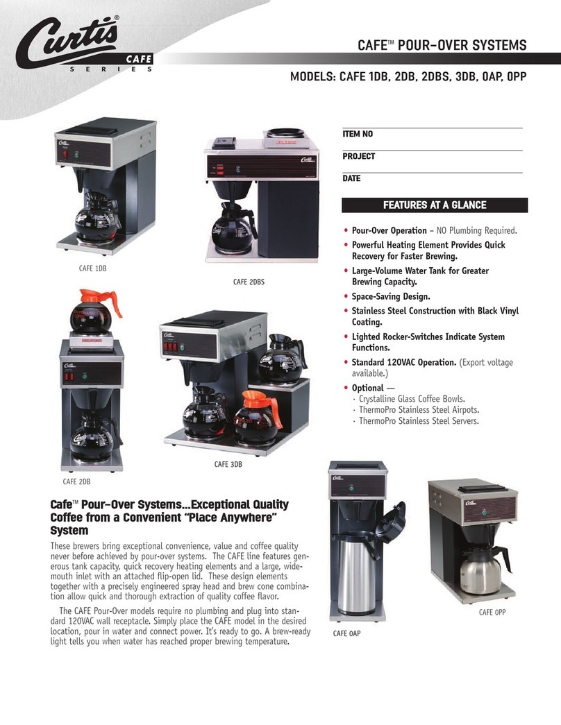 Curtis CAFE 0AP Specification sheet