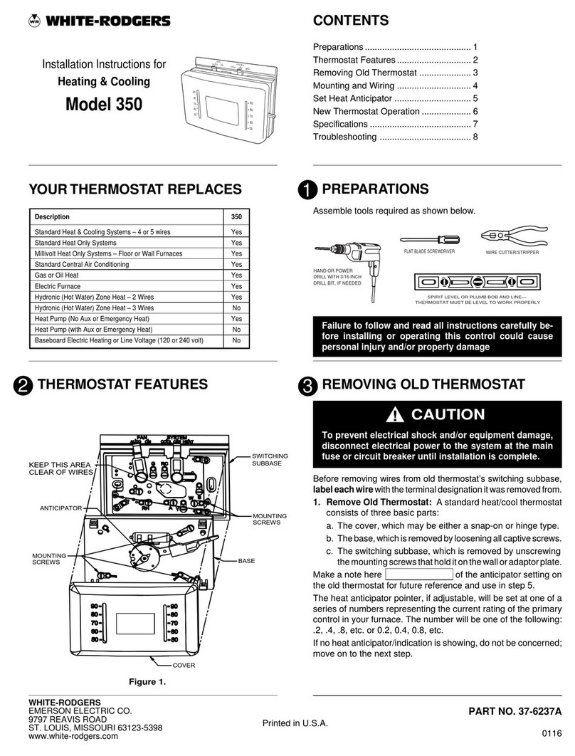 White Rodgers 350 installation instructions