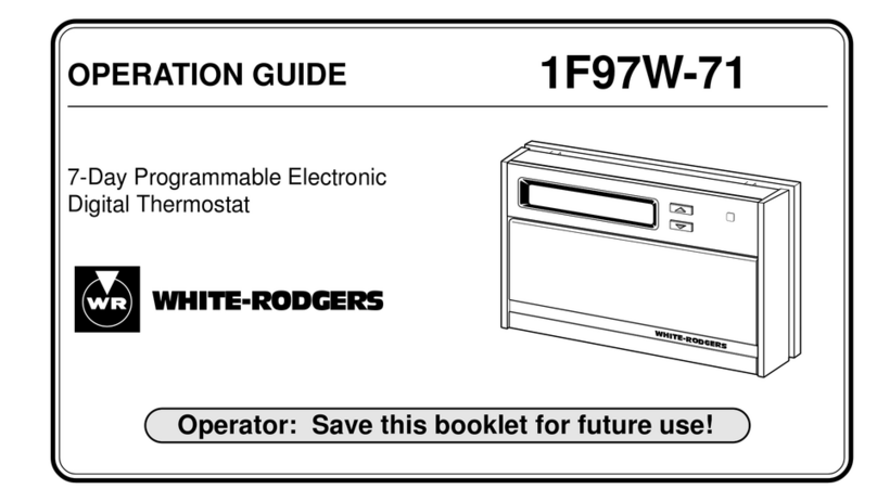 White Rodgers 1F97W-71 Operation guide