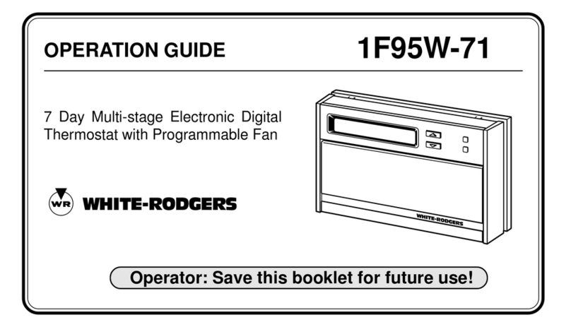 White Rodgers 1F95W-71 Operation guide