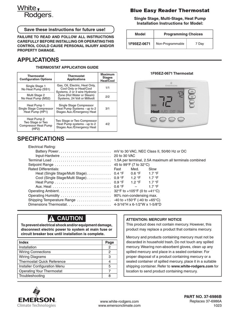 White Rodgers 1F95EZ-0671 User manual White Rodgers 1F95EZ-0671 User manual