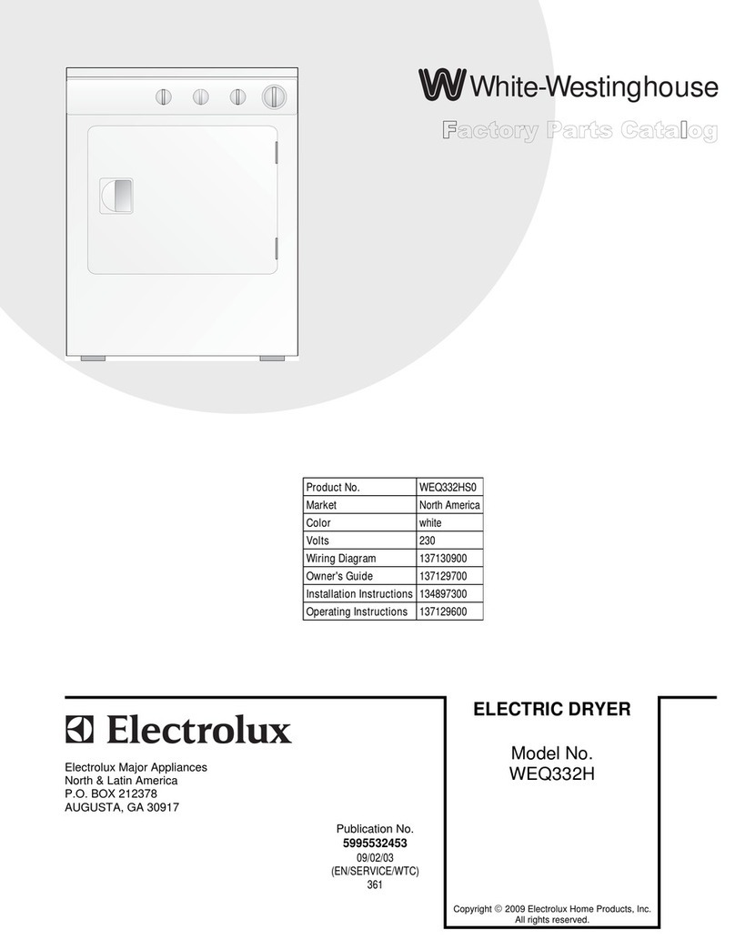 White-Westinghouse WEQ332HS0 Factory parts catalog