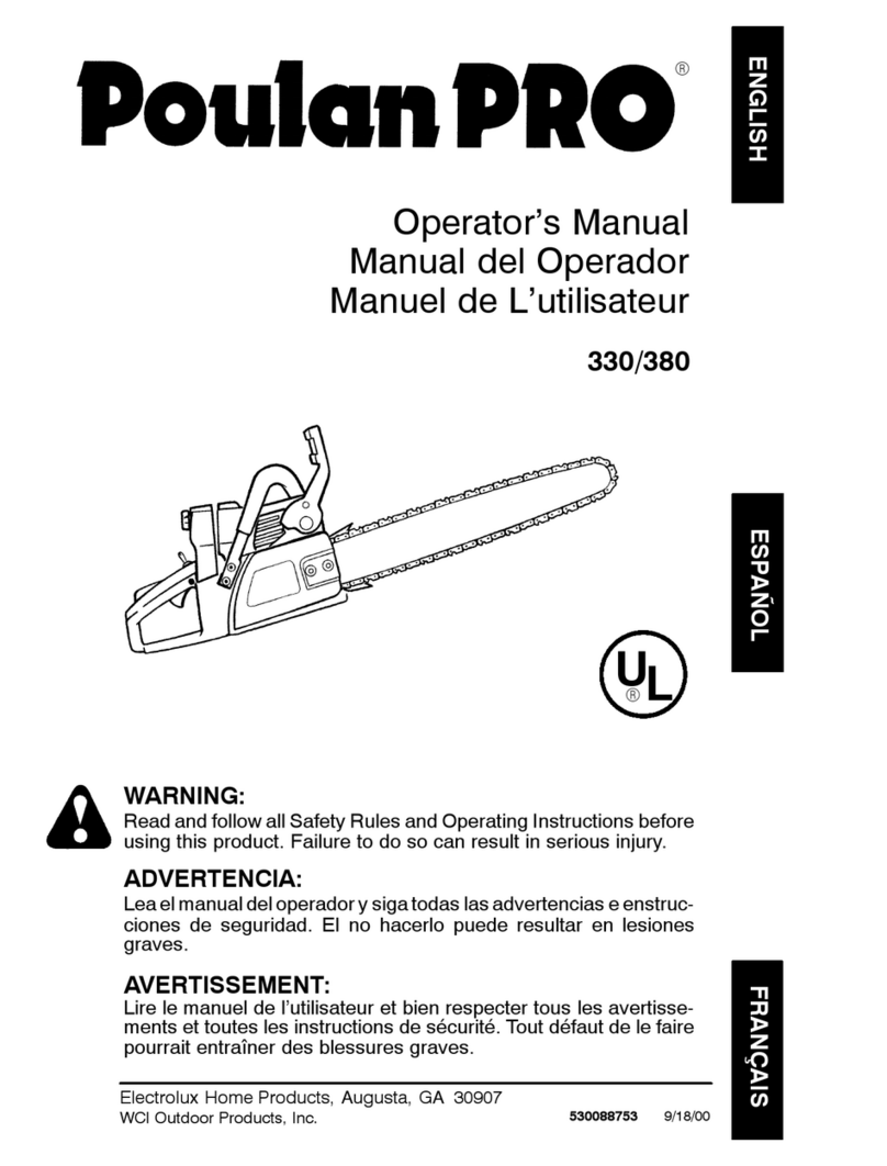Poulan Pro 330 User manual