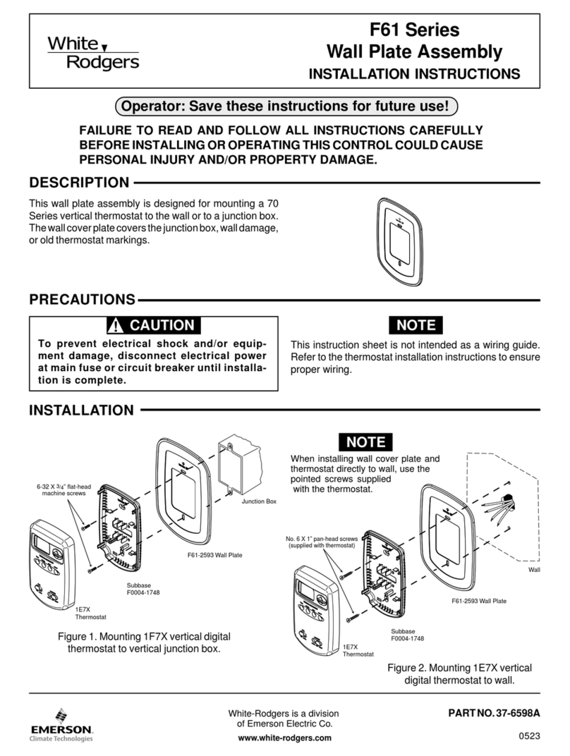 White Rodgers F61 user manual