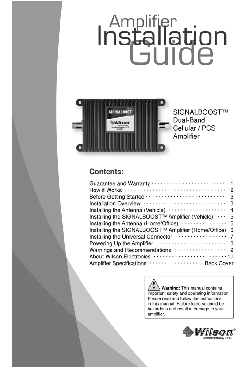 Wilson Electronics Car Amplifier user manual