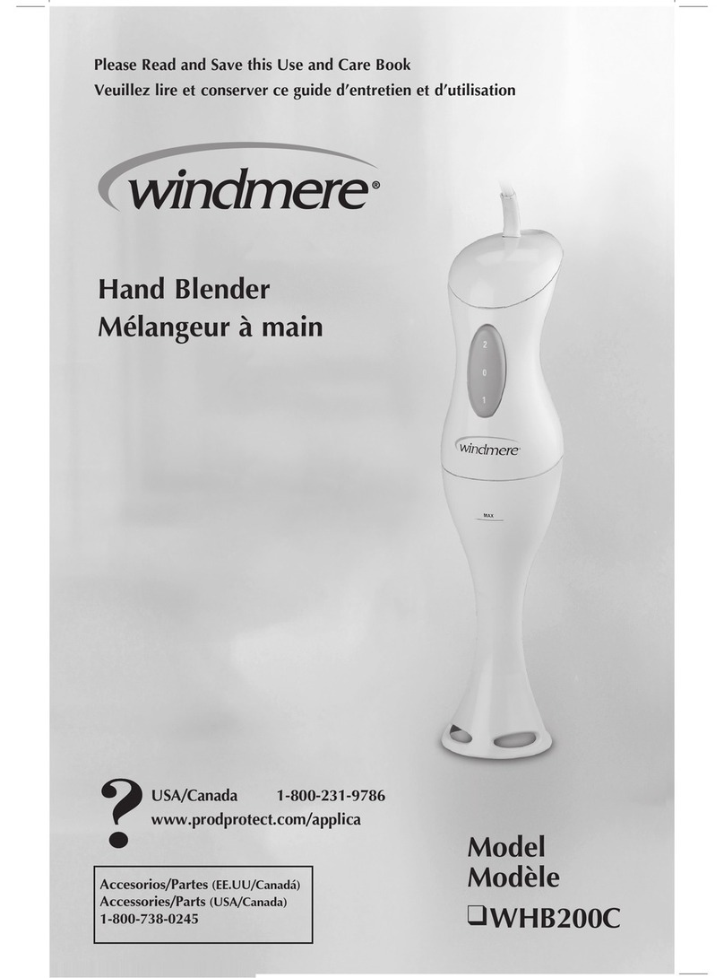 Windmere WHB200C Installation instructions
