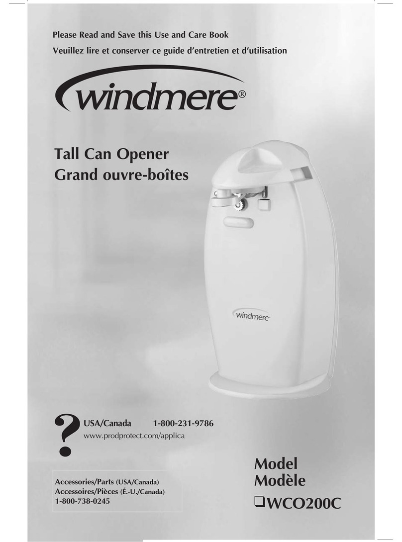 Windmere WCO200C Installation instructions