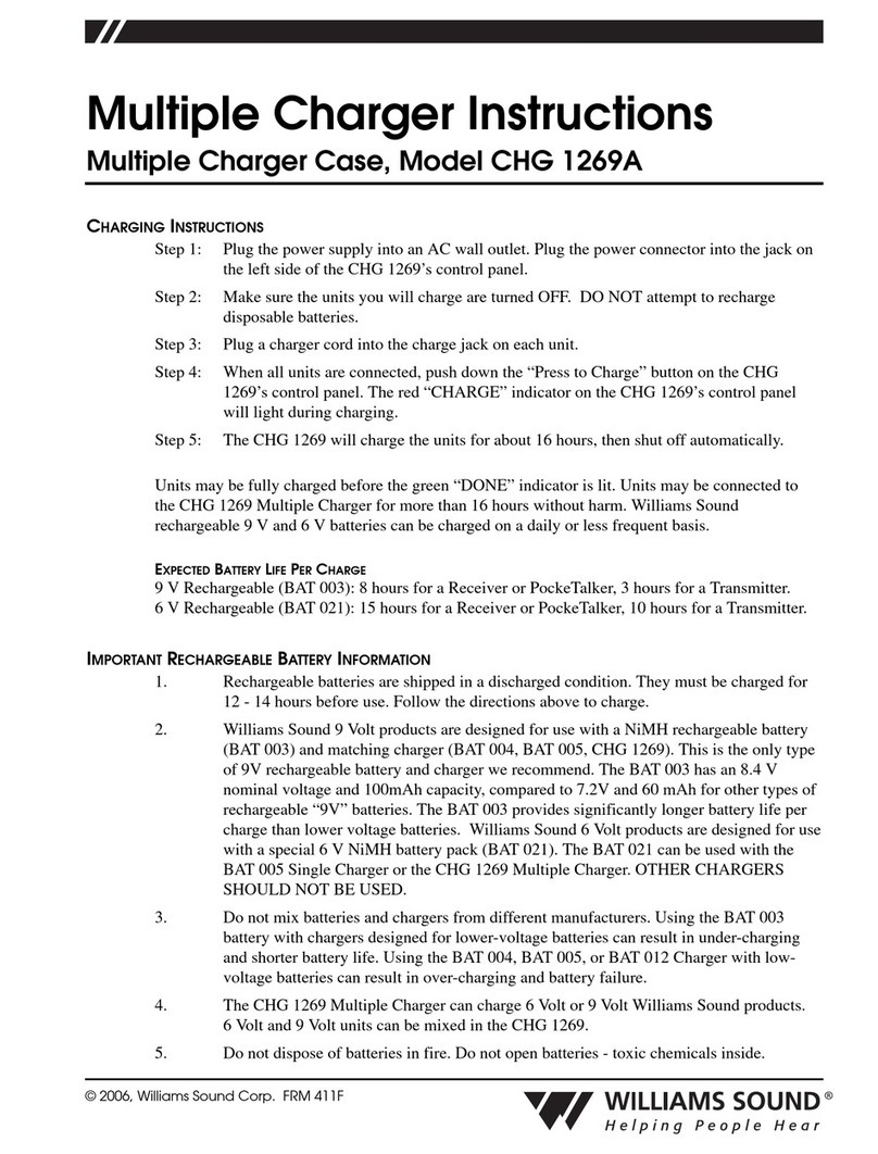 Williams Sound Multiple Charger CHG 1269A instructions