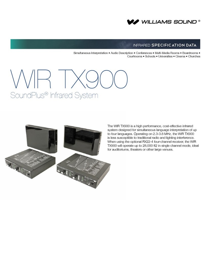 Williams Sound SoundPlus Infrared System WIRTX900 Specifications