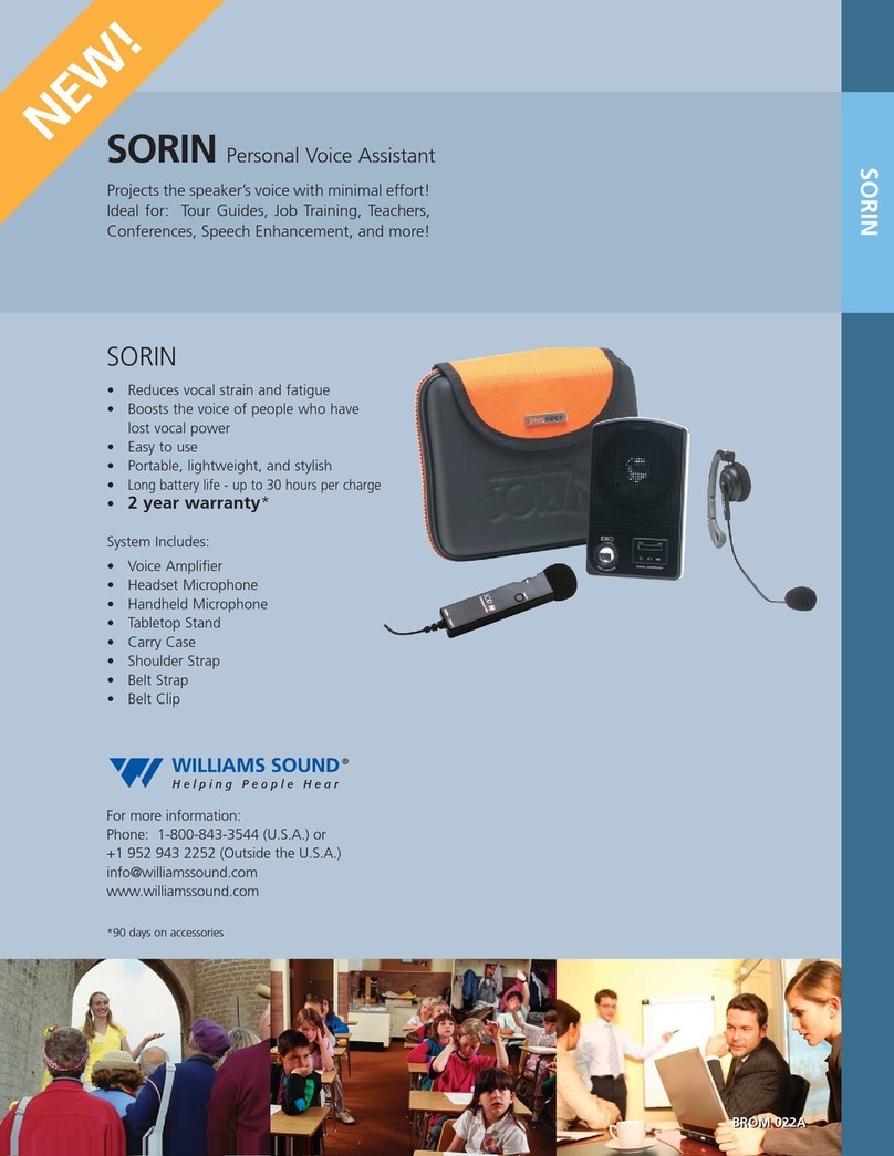 Williams Sound SORIN Specifications