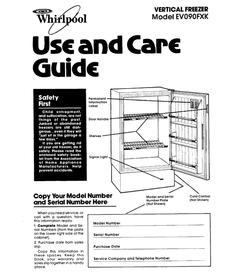 Whirlpool EV090FXK Use & care guide Whirlpool EV090FXK Use & care guide
