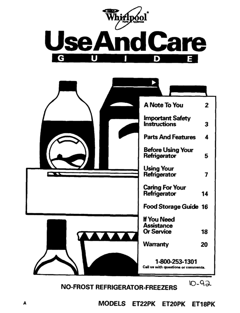 Whirlpool ET18PK Use & care guide
