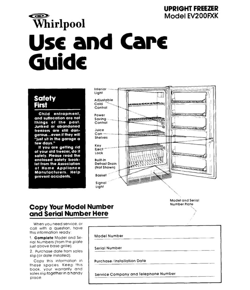 Whirlpool EV200D Use and care guide