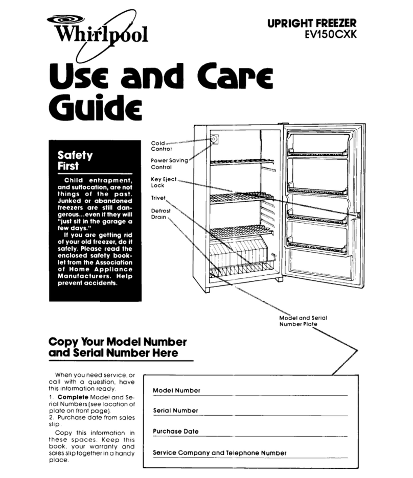 Whirlpool EV15OCXK Use & care guide