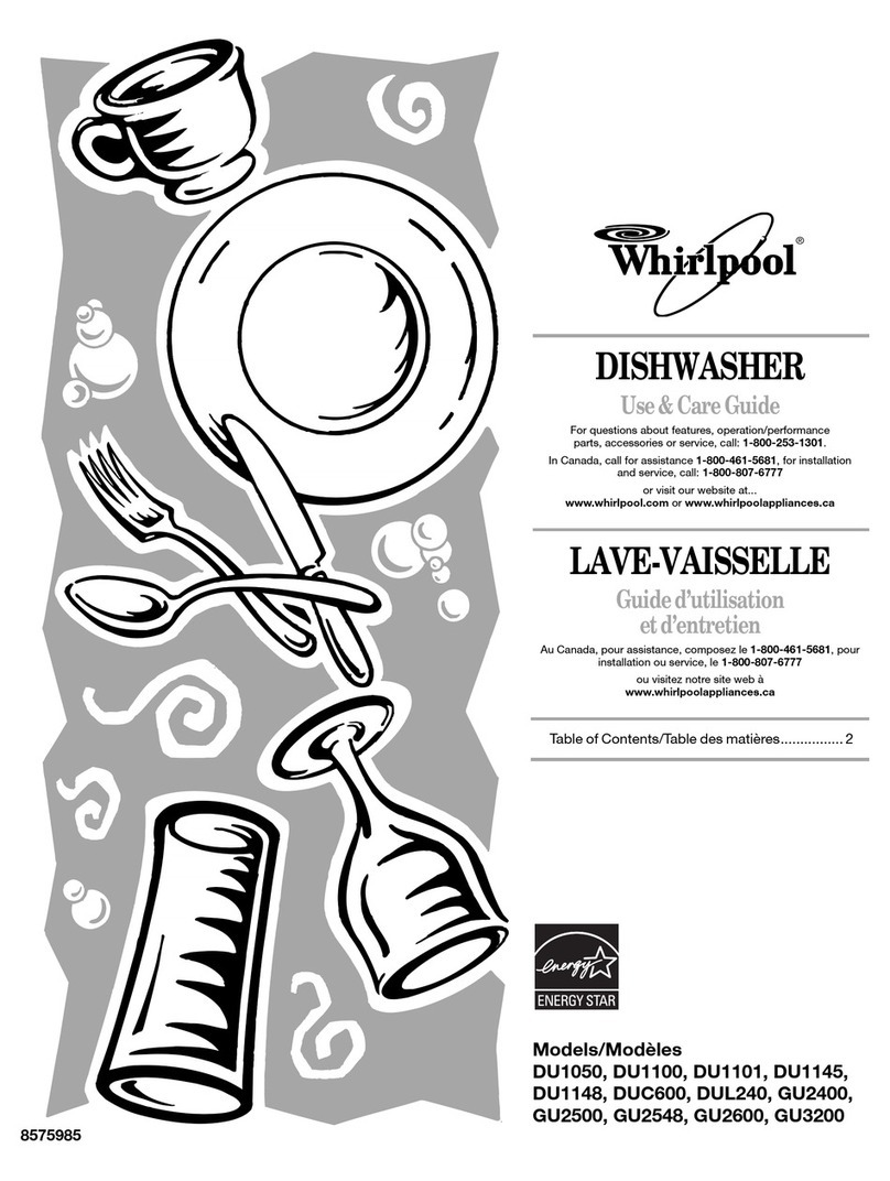 Whirlpool U1050 Use and care guide