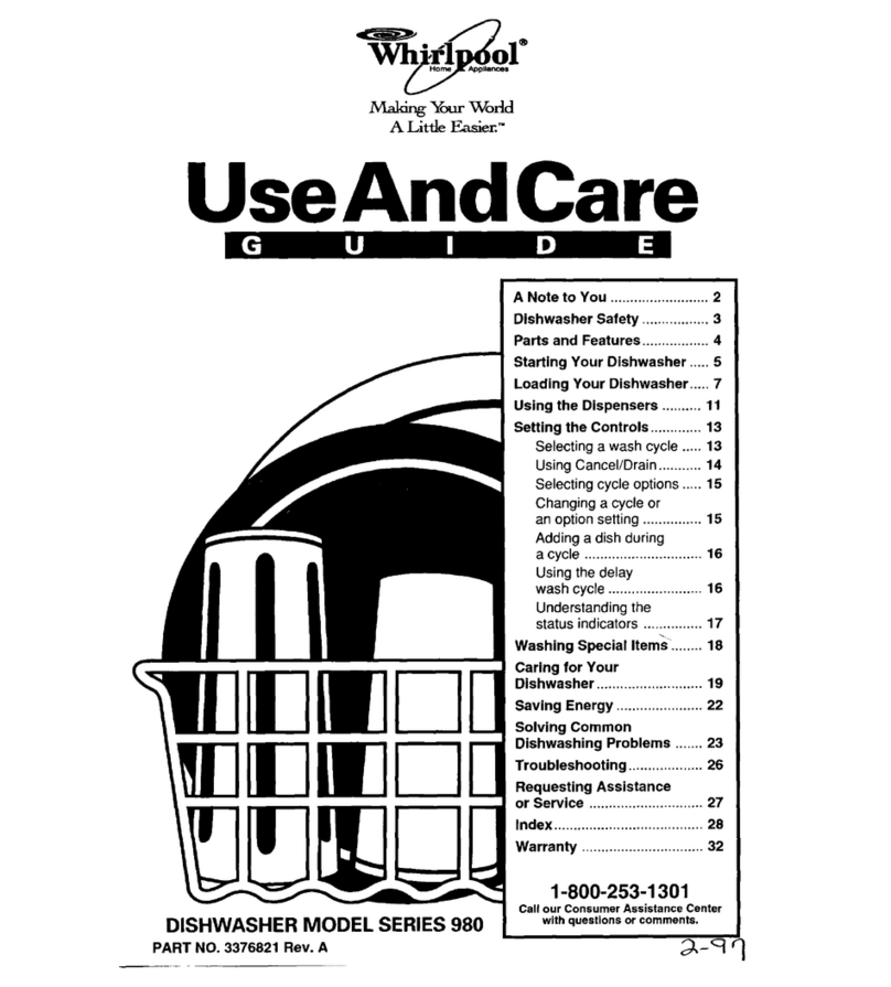 Whirlpool series 980 User manual