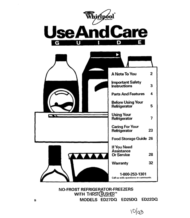 Whirlpool EDZZDQ Use and care guide